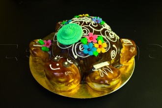 Детский бисквитный торт "Черепашка"