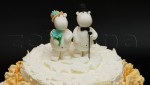 Свадебный торт с фигурками бегемотиков