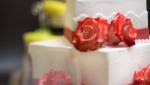 Свадебный торт с   розами